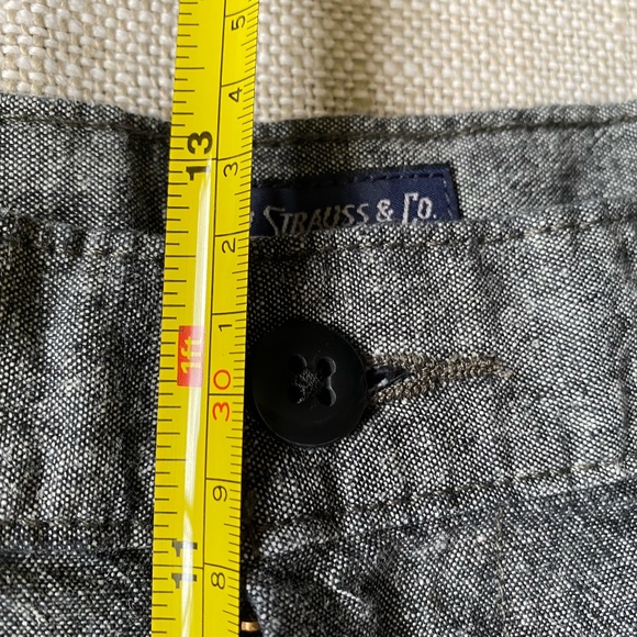 Levis Strauss Mens Grey Linen Blend Casual Vacation Summer Shorts-Sz-36 - Picture 13 of 15